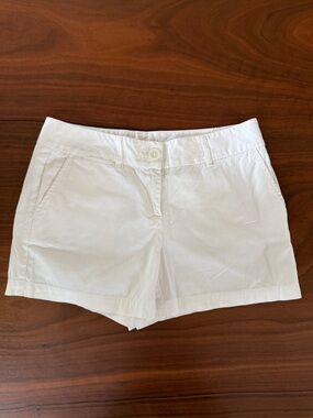LOFT White 💯 Cotton Bermuda Shorts size 4